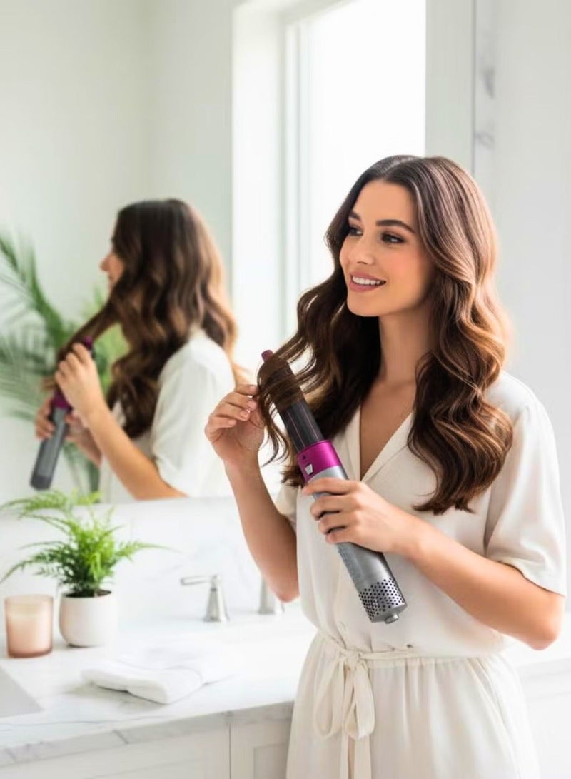 5-in-1 Hot Air Hair Dryer Brush – Negative Ion Detachable Styler with Comb, Curler, Straightener, Wave & Volumizer | Professional Blow Dry Styling Tool for Women - Image 4